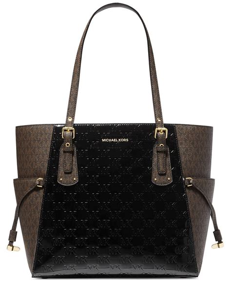 michael kors voyager east west crossgrain leather tote|signature sinclair east west tote.